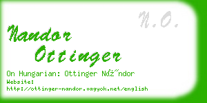 nandor ottinger business card